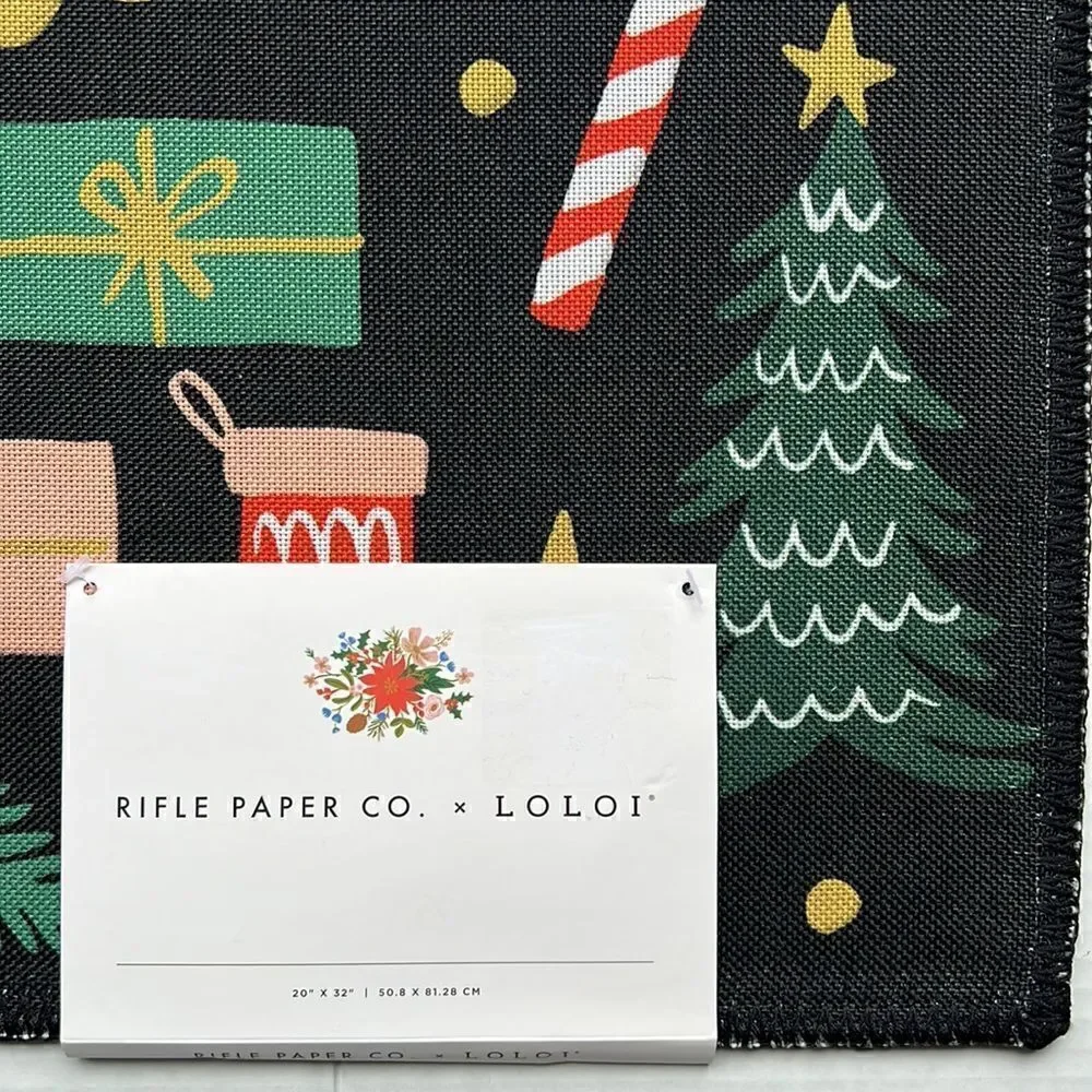 Rifle Paper Co. x L.O.L.O.F “Merry Christmas” Holiday Rug